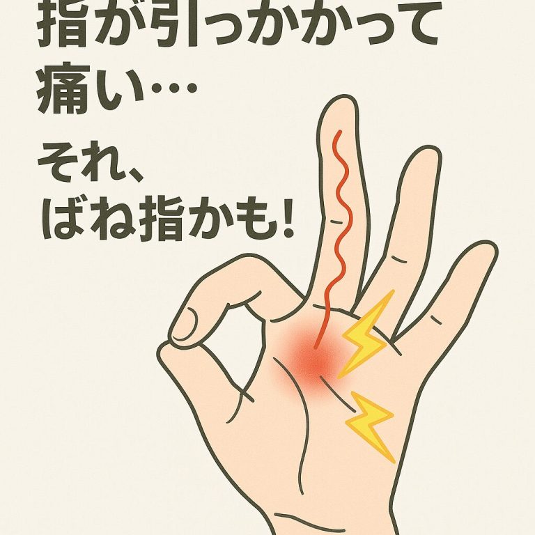 指が動かない・伸ばすときに引っかかって痛い…ばね指の原因と治療