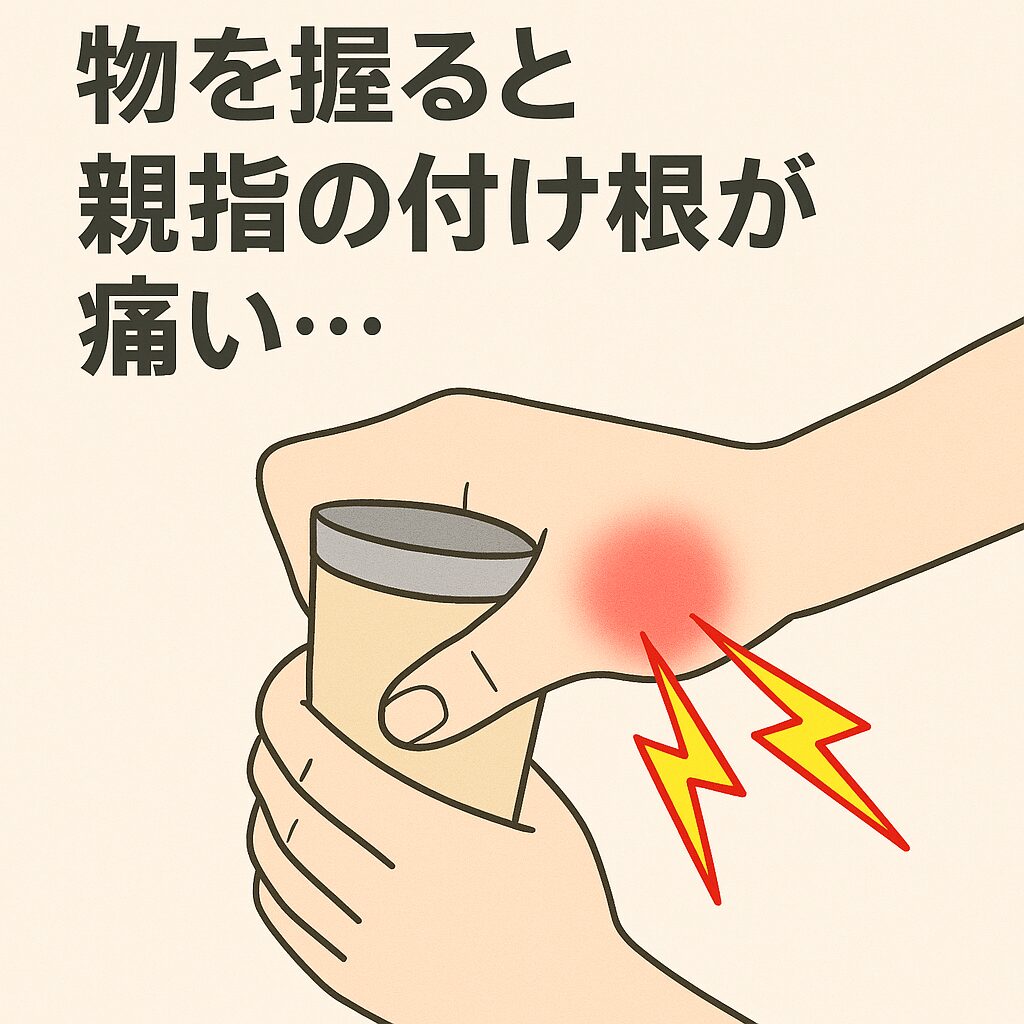 物を握ると親指の付け根が痛い…母指CM関節症の原因と治療